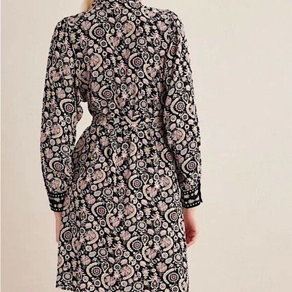 BODEN Dress Black Tropic Charm Shirtdress Size 8 • NEW WITH TAGS • - Picture 3 of 15